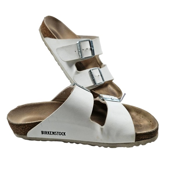 Birkenstock Shoes - BIRKENSTOCK Arizona White Sandals size 38 / 7  Regular